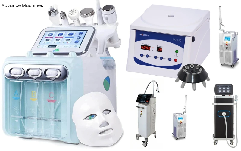 Advanced dermatology and hair treatment machines at Aquaporin Aesthetic Hair-Skin Clinix & Labs