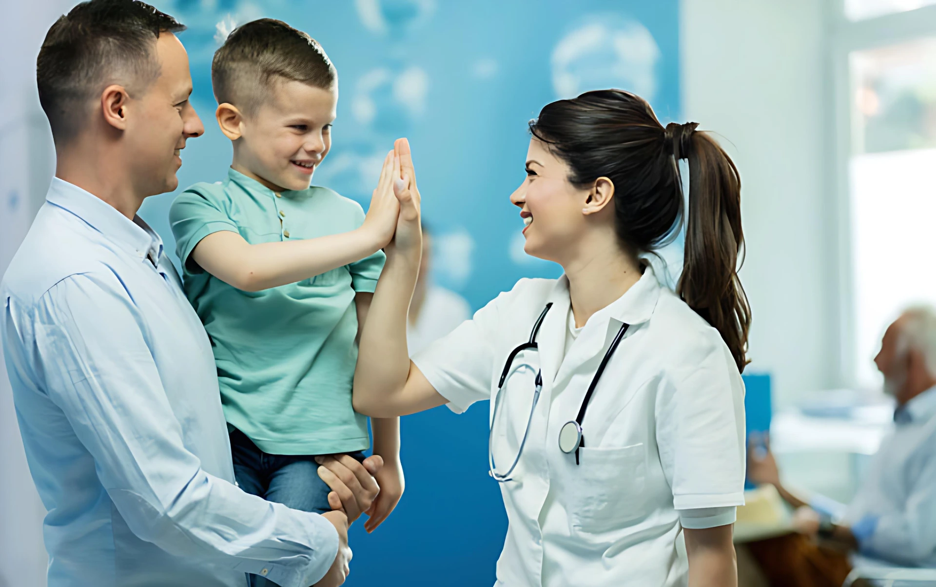 Happy family and patient consultation at Aquaporin Aesthetic Hair-Skin Clinix & Labs