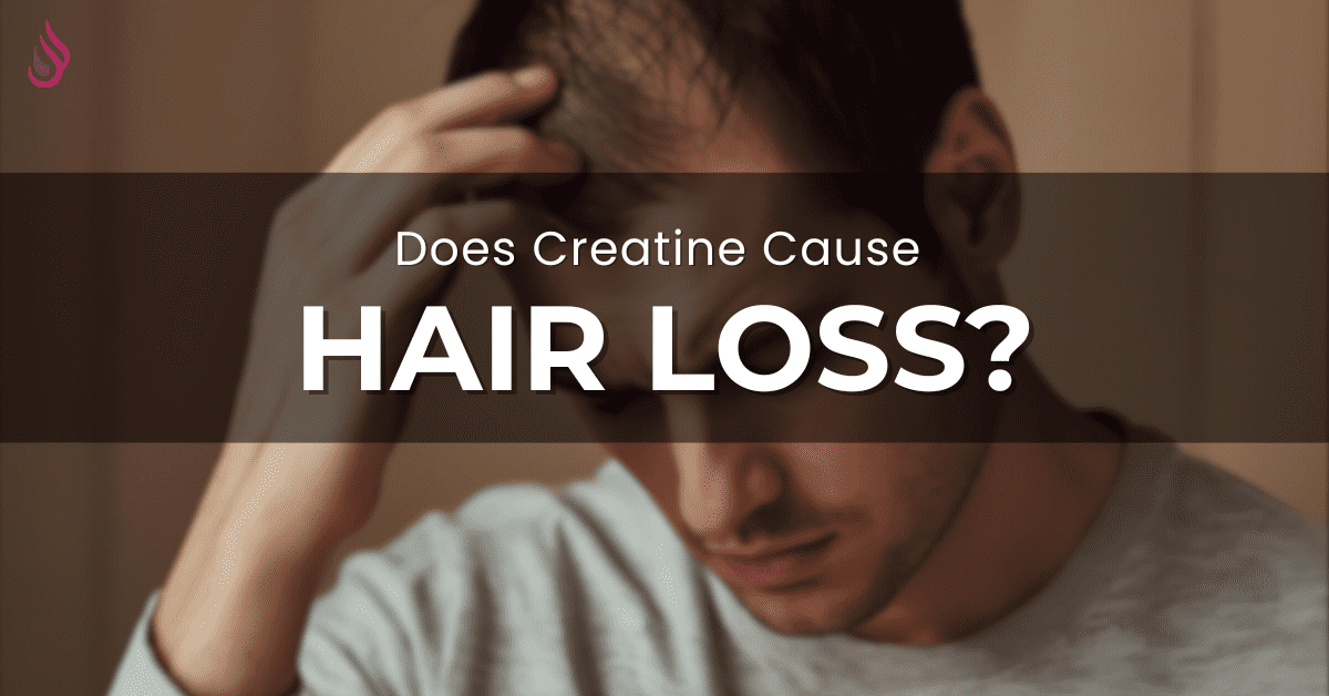 Man experiencing hair thinning while questioning if creatine supplements cause hair loss.